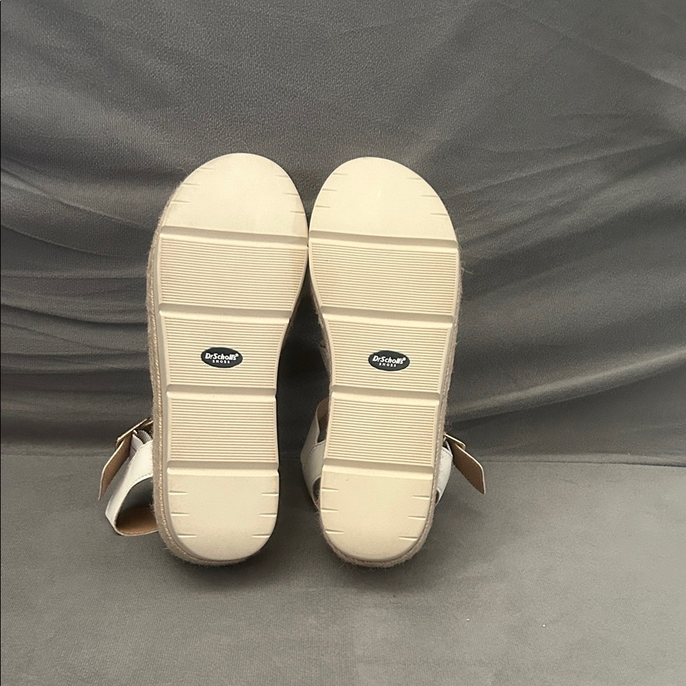 Dr Scholls White Espadrille Sandals - Picture 9 of 10